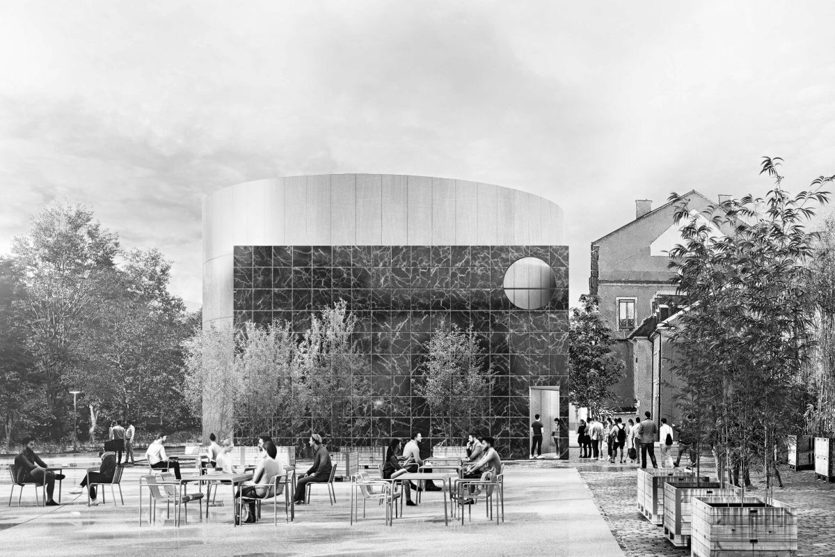 Der Eingang schliesst an das Boulevard der Gastronutzungen an kuppel_entrance_lukasraeber