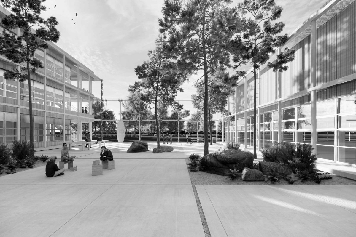 The schoolyards are contained outdoor spaces interwoven with the cultural landscapes around them lukasraeber_ruggell_2_rang_hof_1